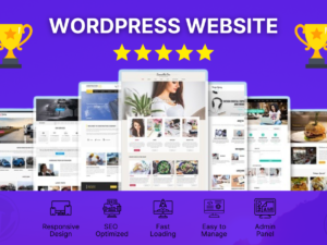 I will build a modern and responsive 5-page WordPress website for your business Biztacs