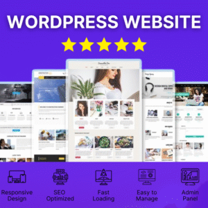 I will build a modern and responsive 5-page WordPress website for your business Biztacs