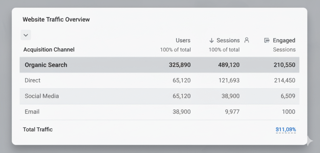 website traffic overview