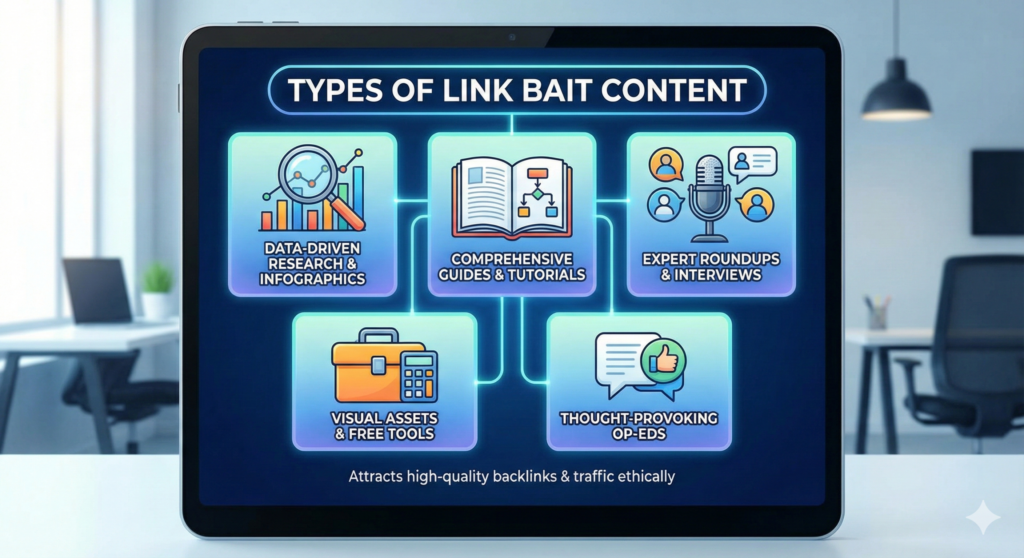 Types of link bait content