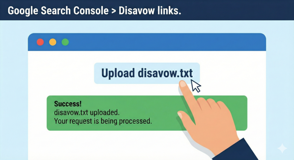 Upload disavow.txt