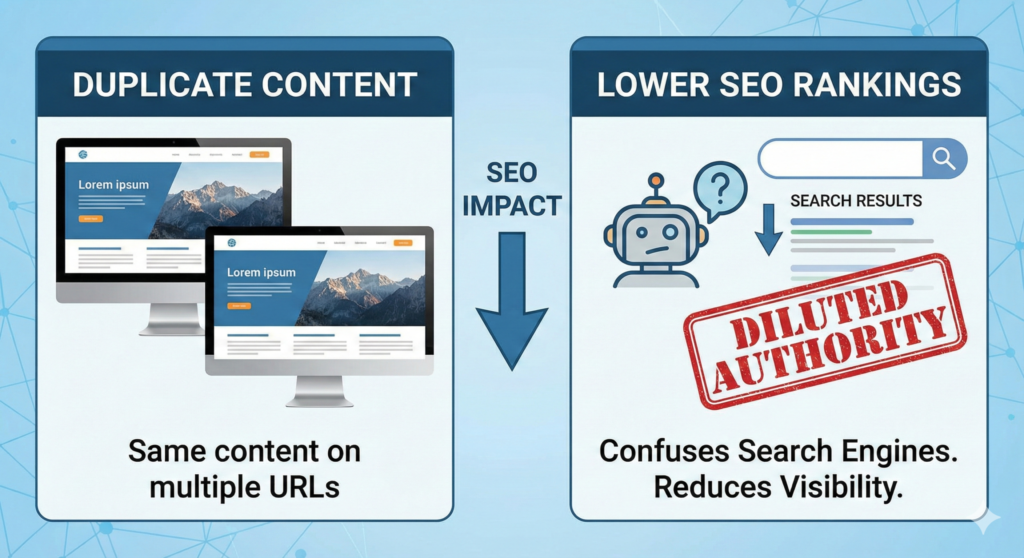 impacts of duplicate content