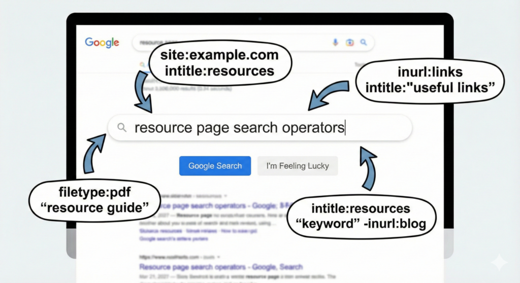 resource‑page search operators